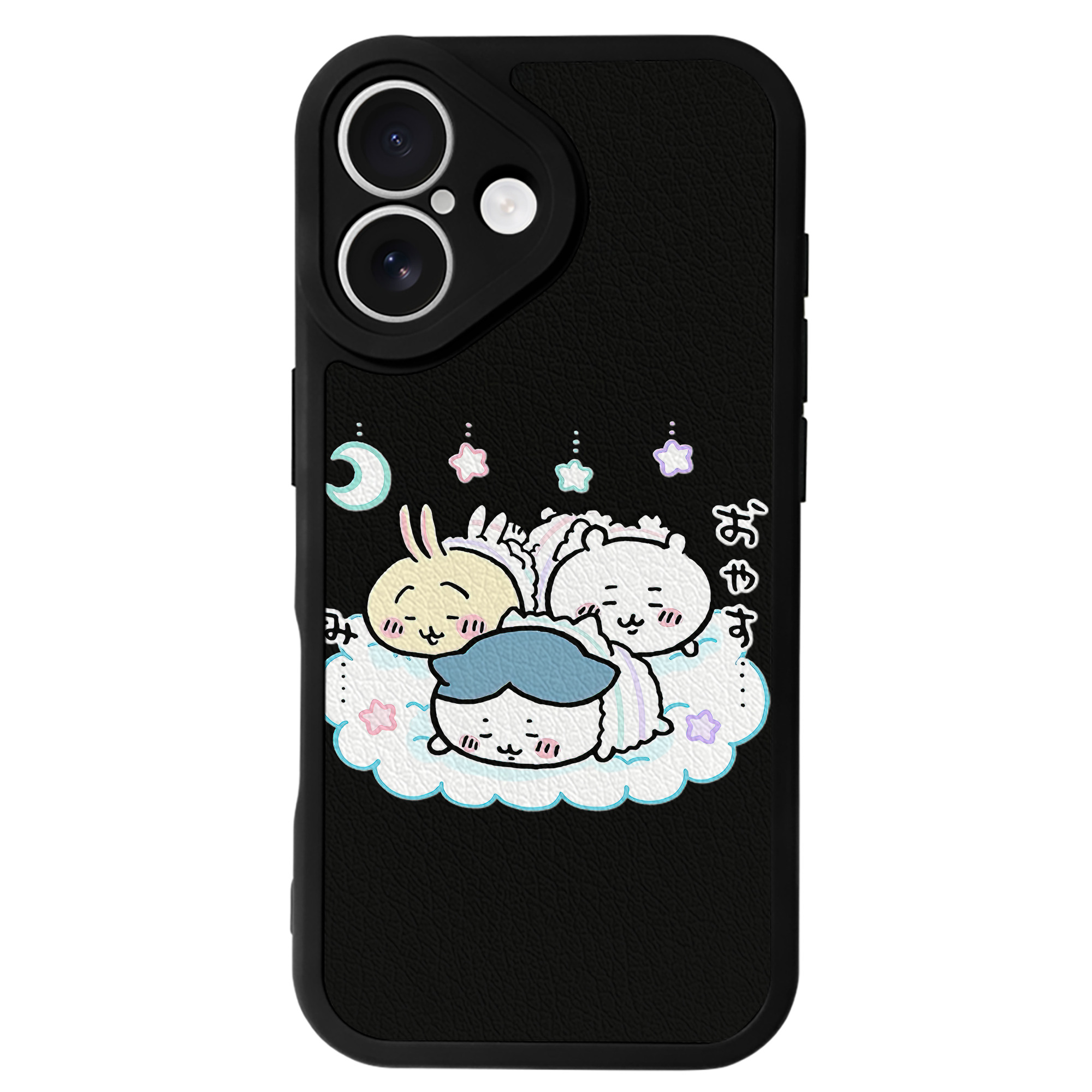 （画像用） ちいかわ ハチワレ Chii-kawa hachiware 【iPhone 16シリーズ対応】シリコンスマホケース（レザー調） 材質：シリコン
